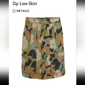 CAbi Multicolor Camouflage Skirt Size 4